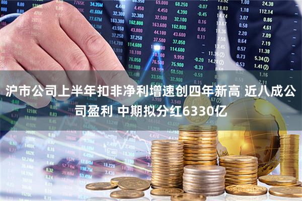 沪市公司上半年扣非净利增速创四年新高 近八成公司盈利 中期拟分红6330亿